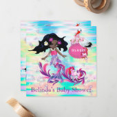 Magische regenboogverzeedemaïden notitiekaartje (Voorkant / Achterkant in situ)