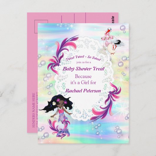 Magische regenboogverzeemeerminnen Feestoon Briefkaart (Voorkant / Achterkant)