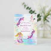 Magische regenboogverzeemeerminnen Feestoon Briefkaart (Staand voorkant)