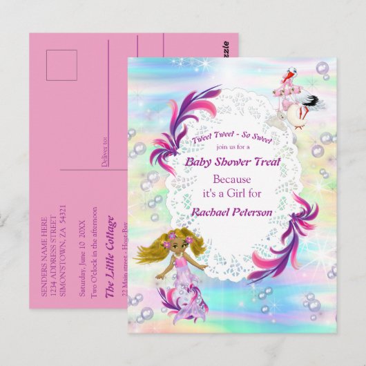 Magische regenboogverzeemeerminnen Feestoon Briefkaart (Voorkant / Achterkant)