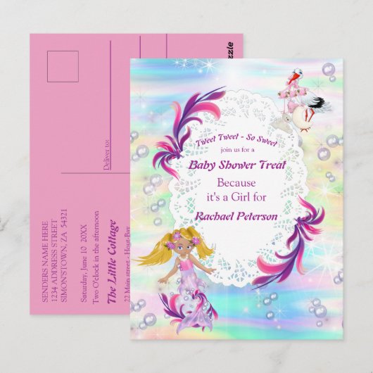 Magische regenboogverzeemeerminnen Feestoon Briefkaart (Voorkant / Achterkant)