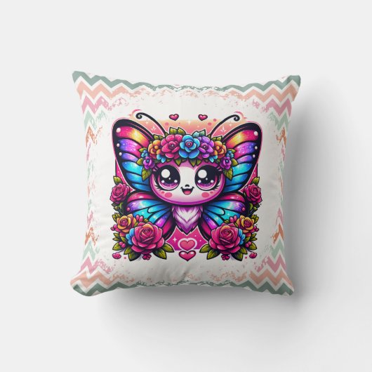 Magische regenboogvlinter kussen (Voorkant)