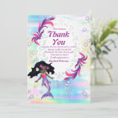 Magische regenboogzeemeerminnen Dank je wel Bedankkaart (Staand voorkant)