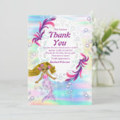 Magische regenboogzeemeerminnen Dank je wel Bedankkaart (Staand voorkant)