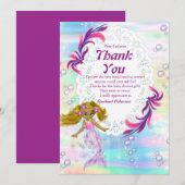 Magische regenboogzeemeerminnen Dank je wel Bedankkaart (Voorkant / Achterkant)