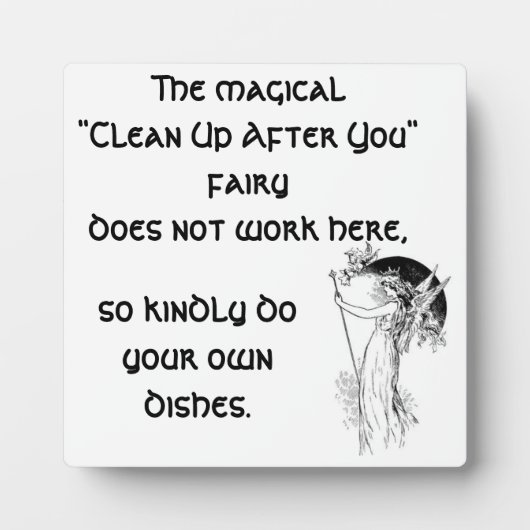 Magische "Reinig op je na"-fee Fotoplaat (Voorkant)