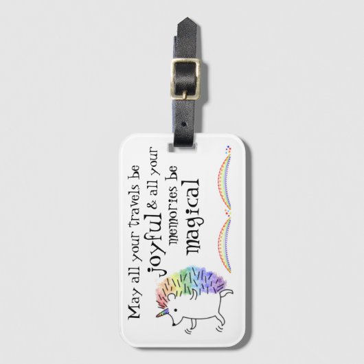 Magische reis<customize name> bagagelabel (Voorkant (verticaal))