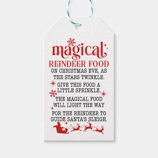 MAGISCHE RENDIEREN ETEN Een geschenk aan jou Cadeaulabel (Voorkant)