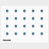 Magische rendiergloed hart sticker (Vel)