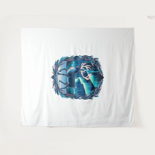 Magische rendiergloed wandkleed (Voorkant (horizontaal))