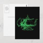 Magische Retro Groen Gewijzigde Lichte Victoriaans Briefkaart (Voorkant / Achterkant)