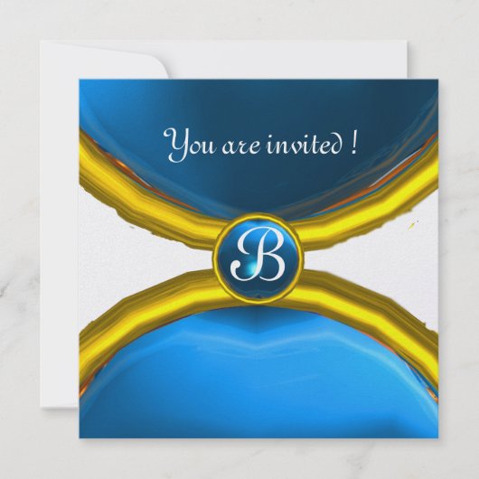 MAGISCHE RINGEN, MONOGRAM edelsteen blauwe ijs Kaart (Voorkant)