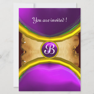 MAGISCHE RINGEN, MONOGRAM perkament edelsteen paar Kaart
