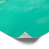 Magische rivier Soča bewolkte herfstdag Slovenië Poster (Hoek)