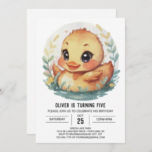 Magische RivierEend Verjaardag Kaart (Voorkant / Achterkant)