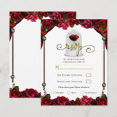 Magische Rode Roze Gouden Witte Feest RSVP Reactie Kaart (Voorkant / Achterkant)