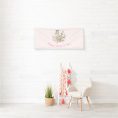 Magische Roos en Vlinder Pastel Moederdag Spandoek (Insitu)