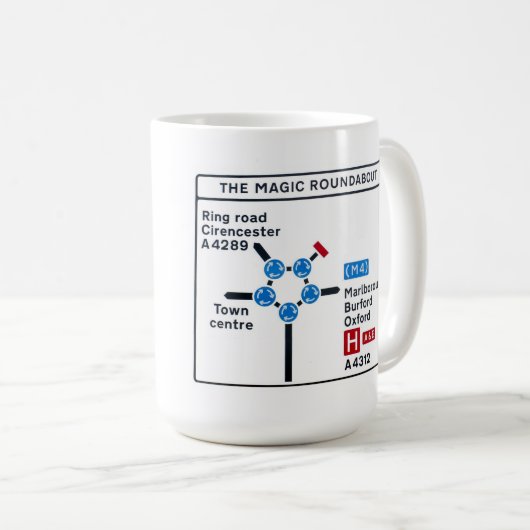 Magische Roundabout Tea Mok (Voorkant rechts)