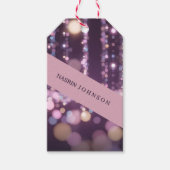 Magische roze achtergrond naam Persoonlijk Cadeaulabel (Voorkant)