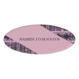 Magische roze achtergrond naam Persoonlijk Naambadge