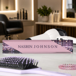 Magische roze achtergrond naam Persoonlijk Naambordje