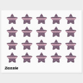Magische roze achtergrond naam Persoonlijk Ster Sticker (Vel)