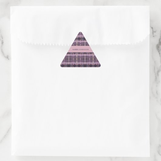 Magische roze achtergrond naam Persoonlijk  Sticker (Tas)