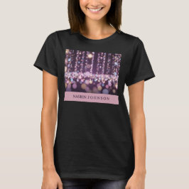 Magische roze achtergrond naam Persoonlijk T-shirt
