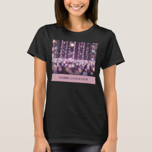 Magische roze achtergrond naam Persoonlijk  T-shirt