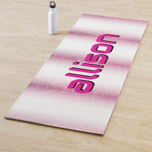 Magische roze achtergrond naam Persoonlijk Yogamat (In situ)