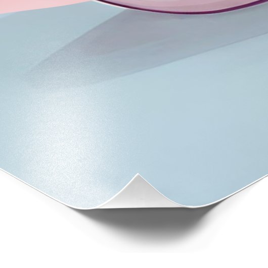 Magische Roze Baby Eenhoorn Stars Aangepaste Naam Foto Afdruk (Hoek)