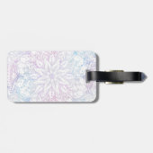 Magische roze blauwe Mandala ventilator Bagagelabel (Achterkant horizontaal)