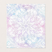 Magische roze blauwe Mandala ventilator Visitekaartje (Buitenkant ongevouwen)