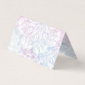 Magische roze blauwe Mandala ventilator Visitekaartje (Achterkant)