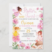 Magische roze bloemenfee Verjaardag Kaart (Voorkant)