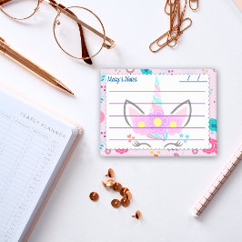 Magische Roze eenhoorn leuke achtergrond 4" x 3" Post-it® Notes