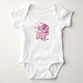 Magische Roze Eenhoorn met Sterren en Harten Romper