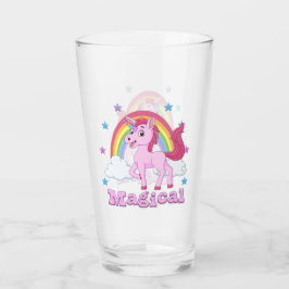 Magische Roze Eenhoorn Regenboog Glas