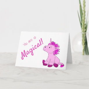 Magische Roze Eenhoorn Valentijnskaart Feestdagen Kaart