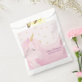 Magische Roze Gouden Eenhoorn Verjaardag Bedankzakje