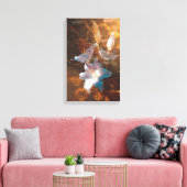 Magische roze lelies - canvas afdruk (Insitu (Woonkamer))