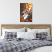 Magische roze lelies - canvas afdruk (Insitu (Slaapkamer))