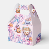 Magische Roze Paarse Halloween Night Sleepover Bedankdoosjes (Achterkant)