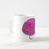 Magische roze paddenstoel Fungus Koffiemok (Voorkant links)