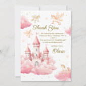 Magische Roze Prinses Baby Meisje Dank Je Bedankkaart (Voorkant)