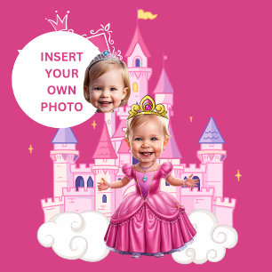 Magische Roze Prinses Party Karikatuur Servet