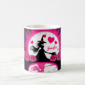Magische roze rozen harten heks Valentijn Koffiemok (Center)