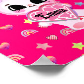 Magische roze snoep wereld poster (Hoek)