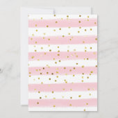 Magische roze unicorn baby shower kaart (Achterkant)