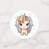 Magische roze Unicorn regenboogdag Confetti (Kleine voorkant)